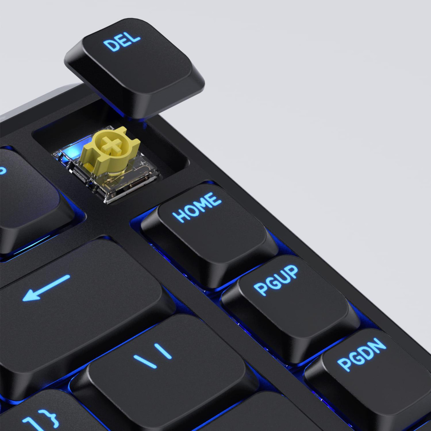 Клавиатура Keychron J1 82Key K pro Banana WL/BT/USB-A QMK Hot-swap EN/UKR RGB Black (J1-H4-UA)