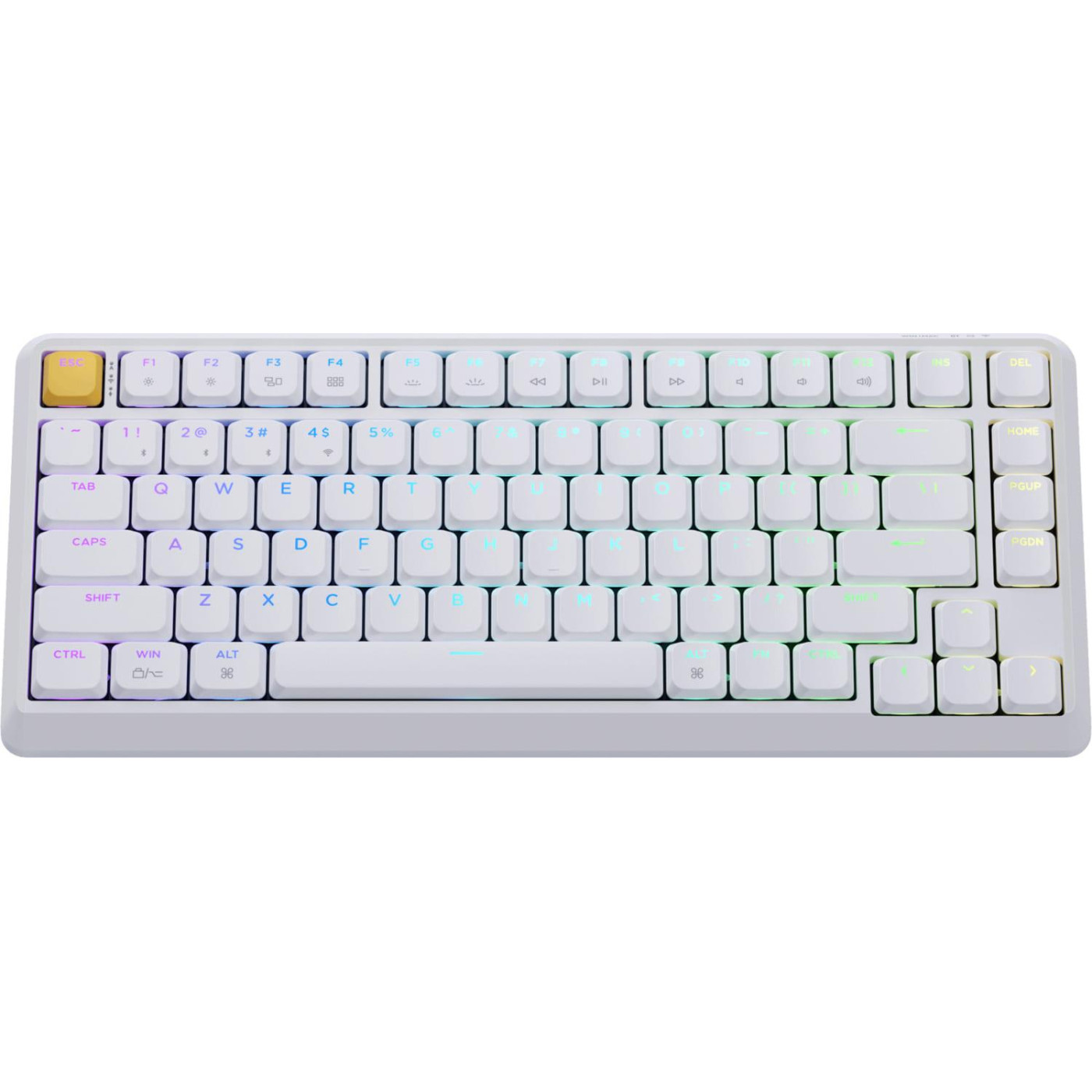 Клавиатура Keychron J1 82Key K pro Red WL/BT/USB-A QMK Hot-swap EN/UKR RGB White (J1-Q1-UA)