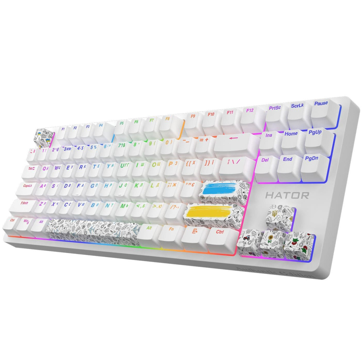 Клавіатура HATOR Rockfall 2 Mecha TKL Authentic Edition white (HTK-531)