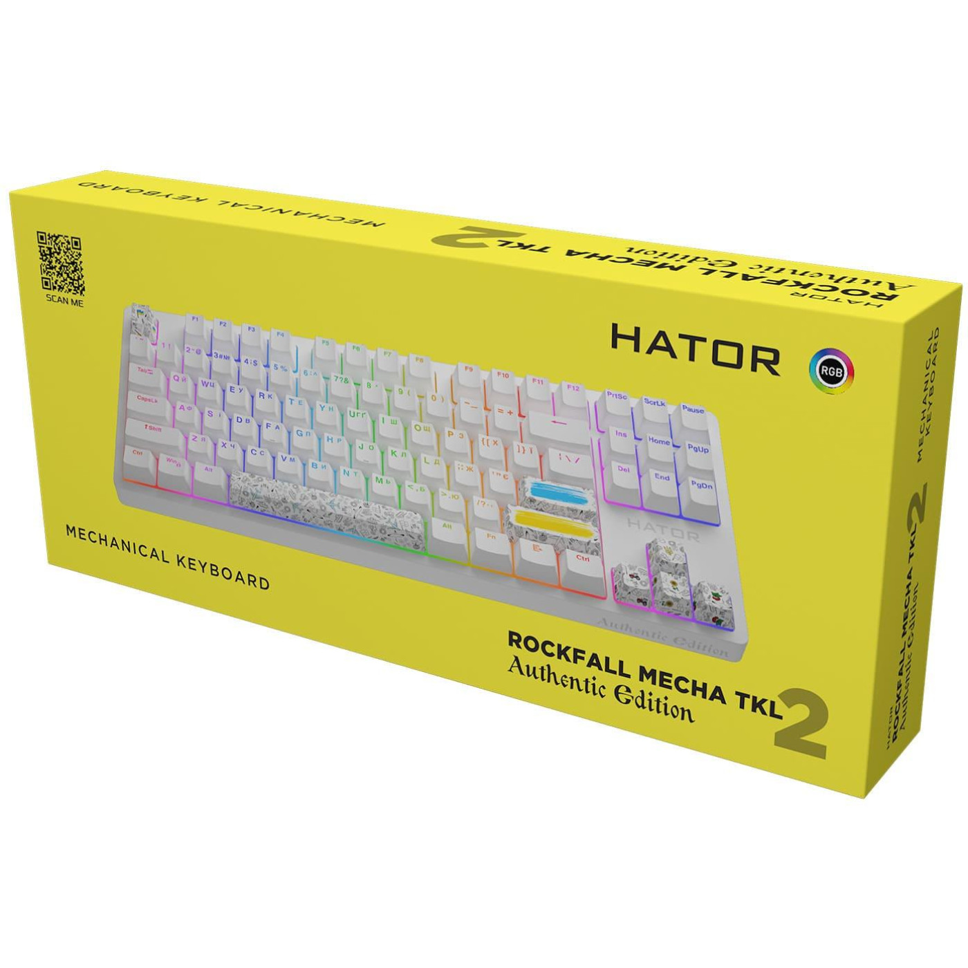 Клавіатура HATOR Rockfall 2 Mecha TKL Authentic Edition white (HTK-531)