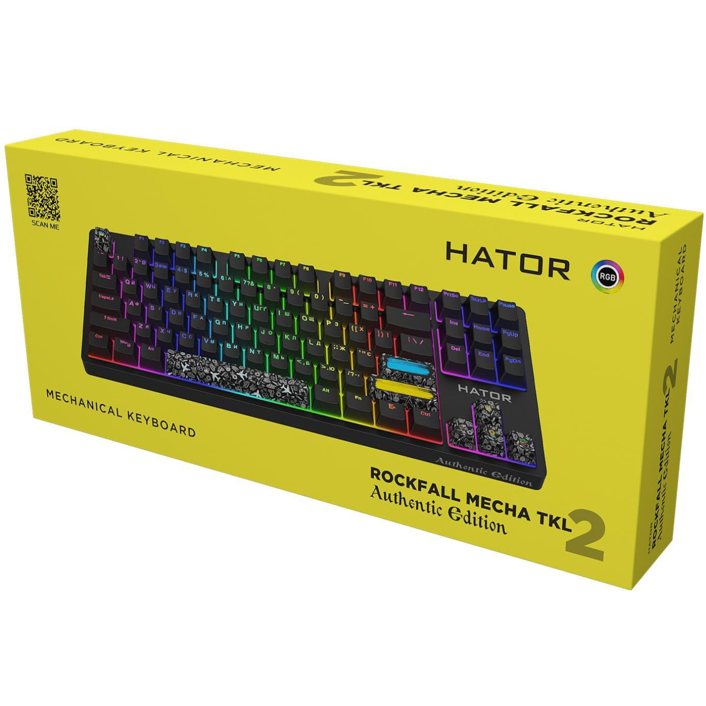 Клавіатура HATOR Rockfall 2 Mecha TKL Authentic Edition black (HTK-530) U1