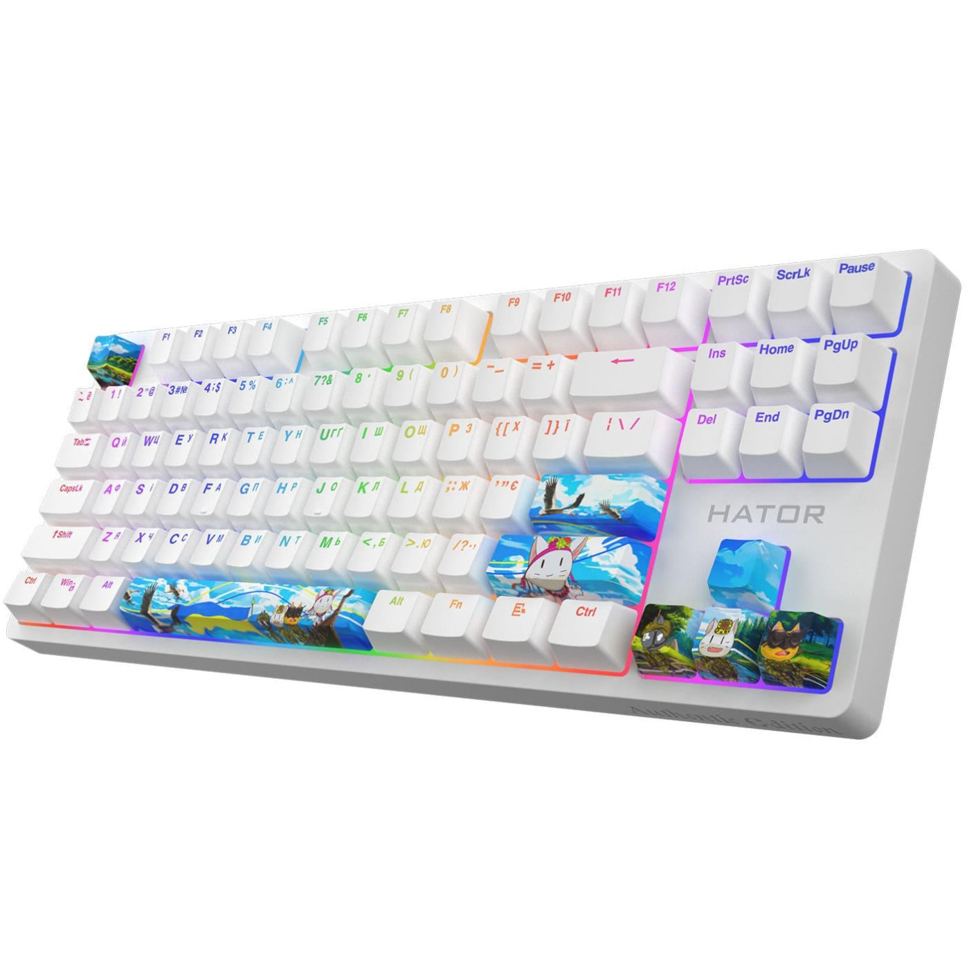Клавіатура HATOR Rockfall 2 Mecha TKL Authentic Edition fighting cats (HTK-532)