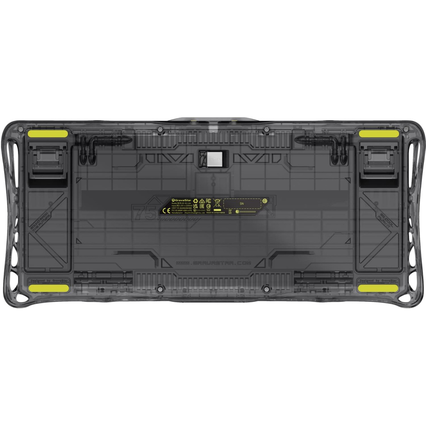 Клавіатура GravaStar Mercury K1 Lite TKL Black (GSK1LITE_XTAL_BLK)