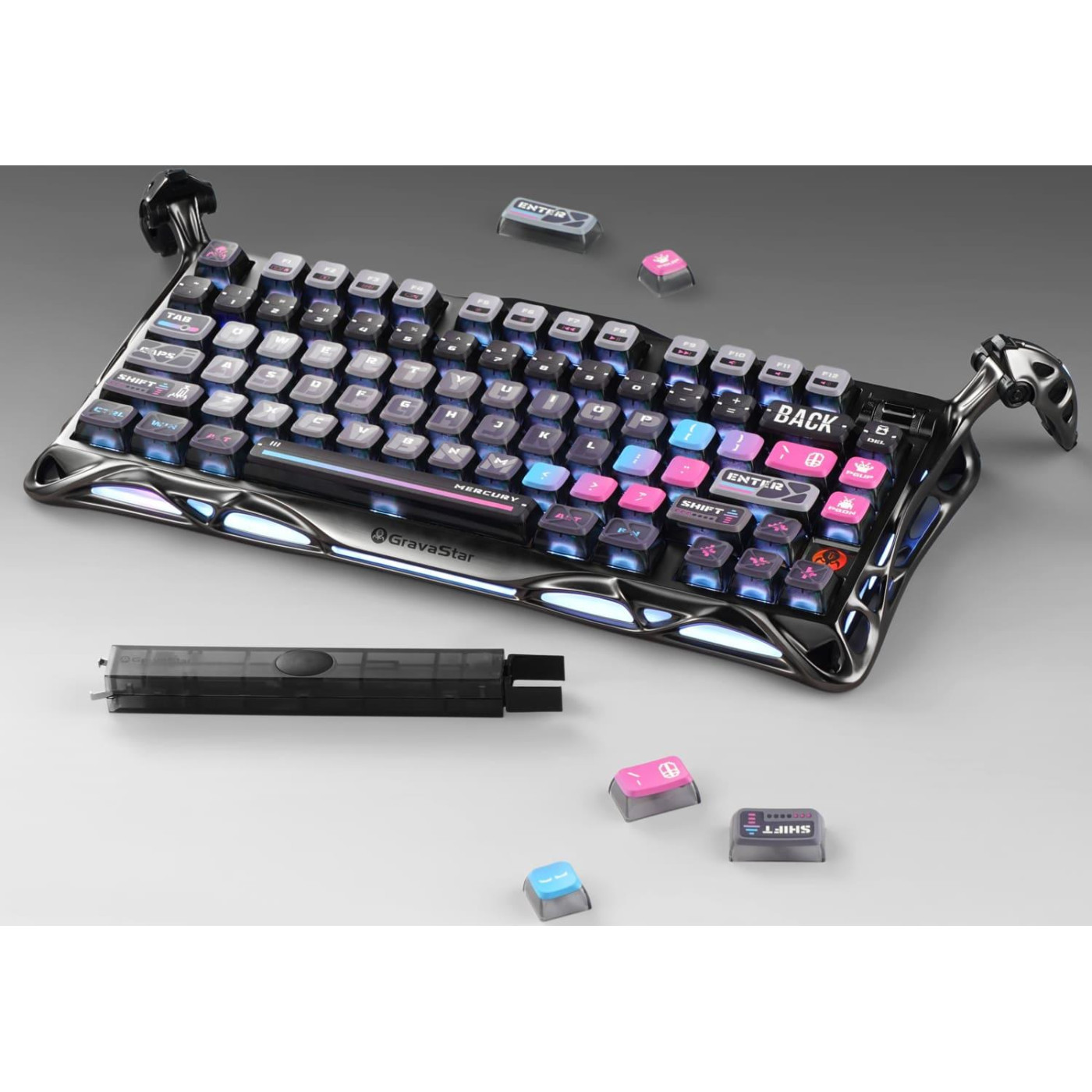 Клавиатура GravaStar Mercury K1 Pro TKL Black Cyberpunk Special Edition (GSK1PRO_CBLK)