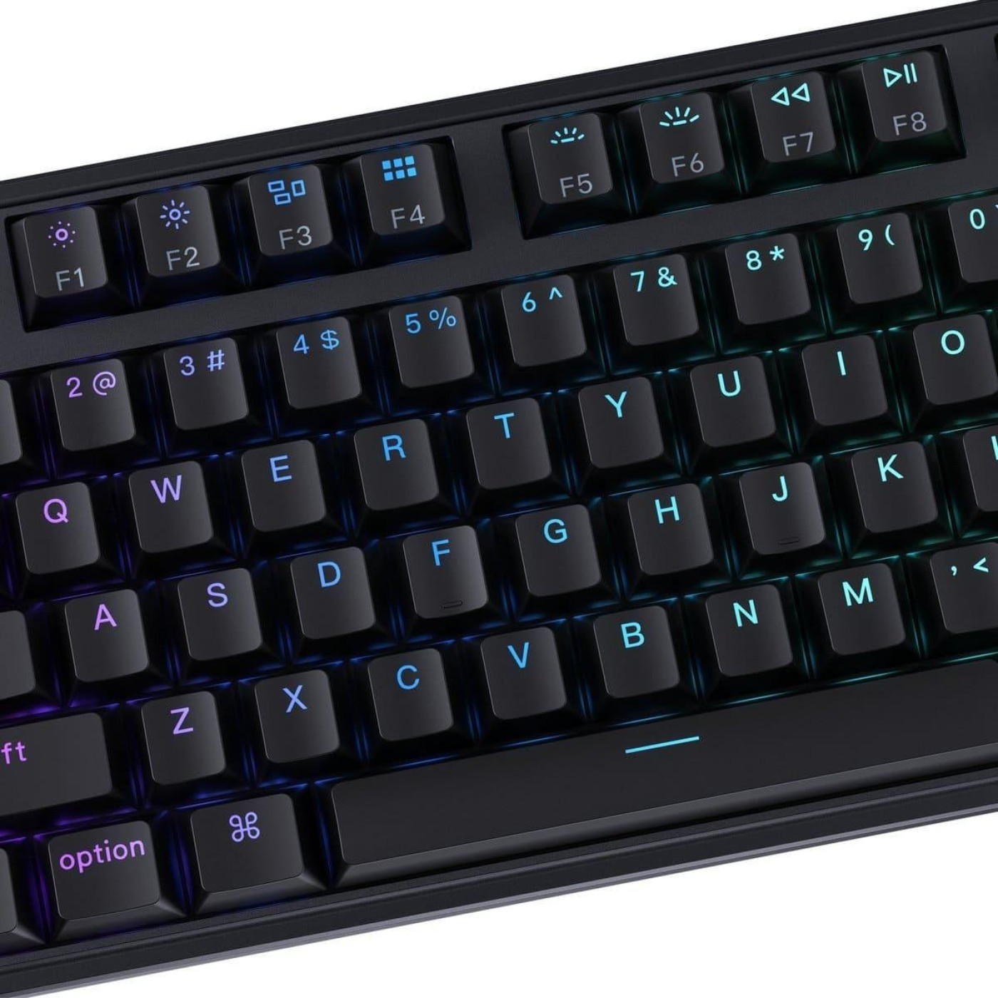 Клавиатура Keychron C3 Pro V2 87Key K pro Brown USB-A QMK Hot-swap 8K EN/UKR RGB Black (C3PX-H3-UA)