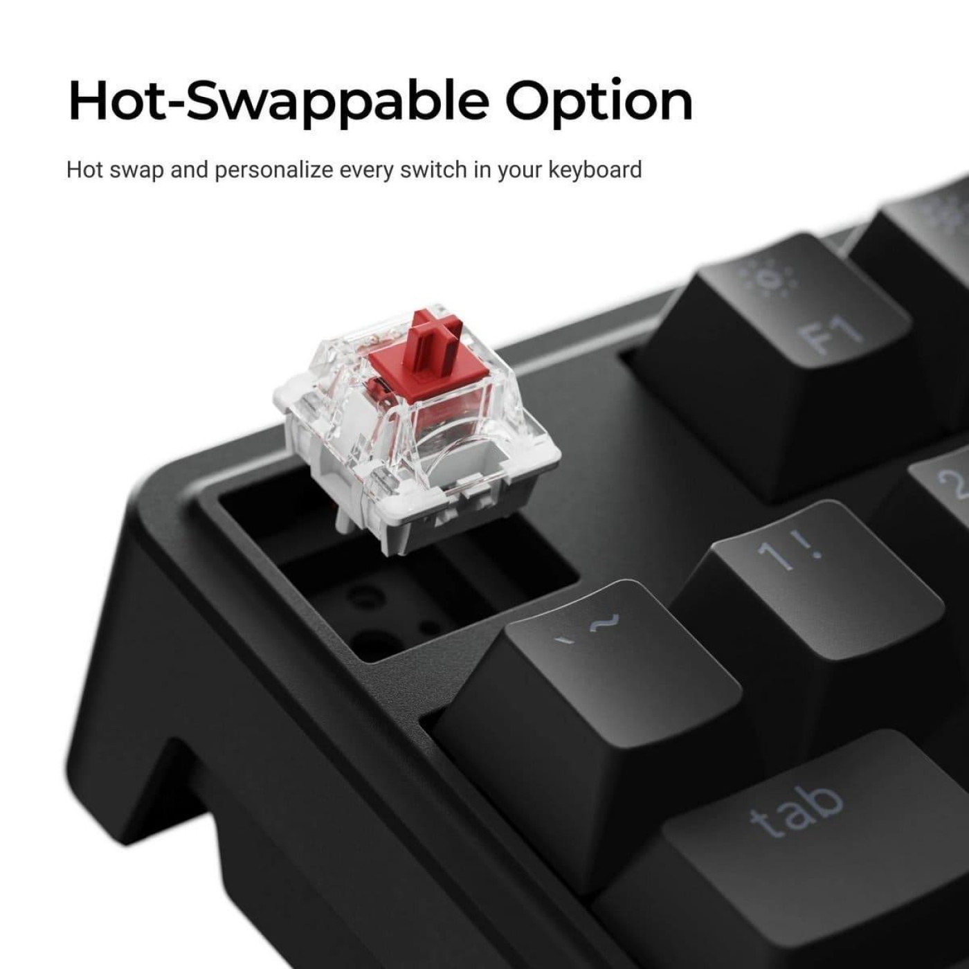 Клавиатура Keychron C3 Pro V2 87Key K pro Red USB-A QMK Hot-swap 8K EN/UKR RGB Black (C3PX-H1-UA)