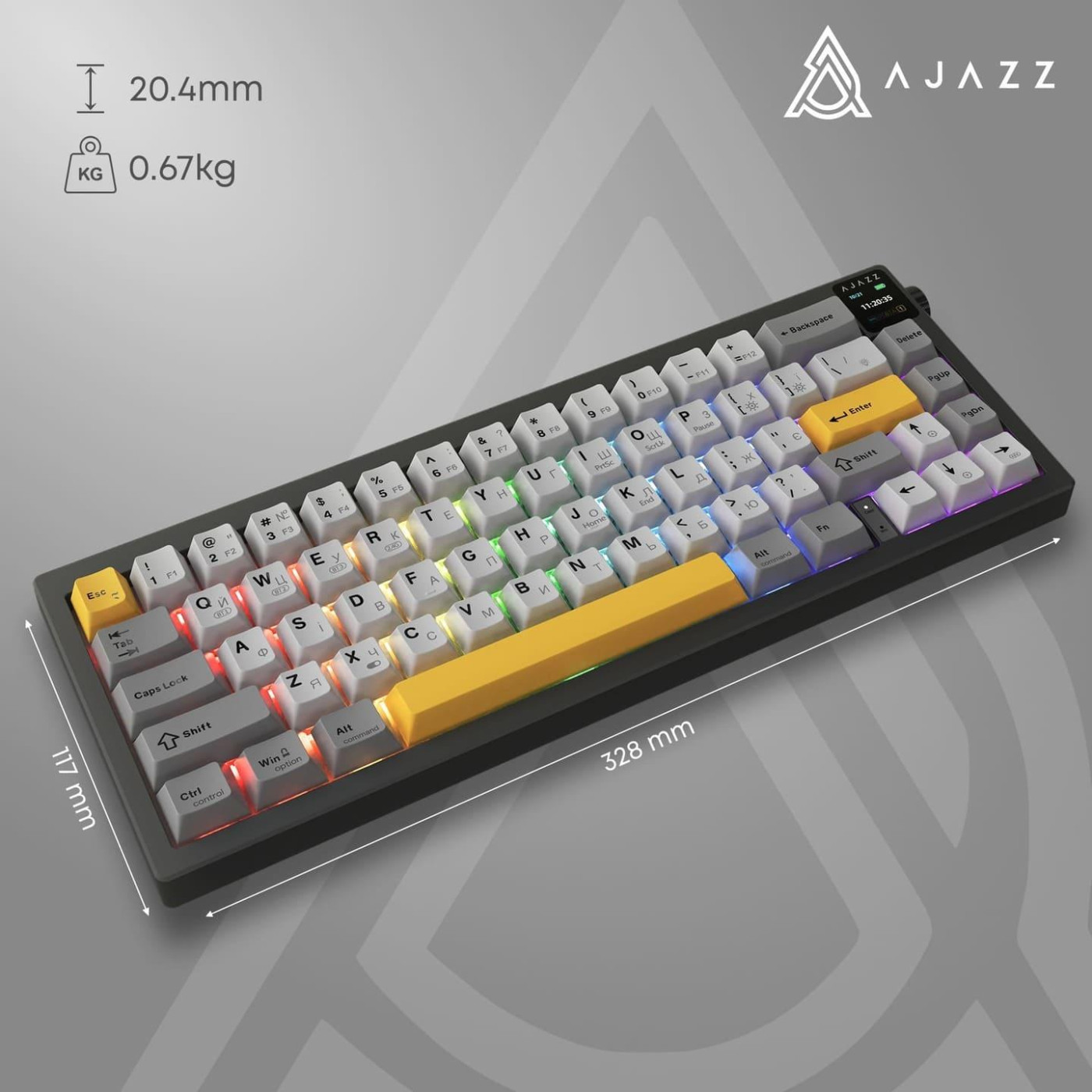 Клавіатура Ajazz AK650 Flying Fish Switch Black (AK650-FF-BGY)