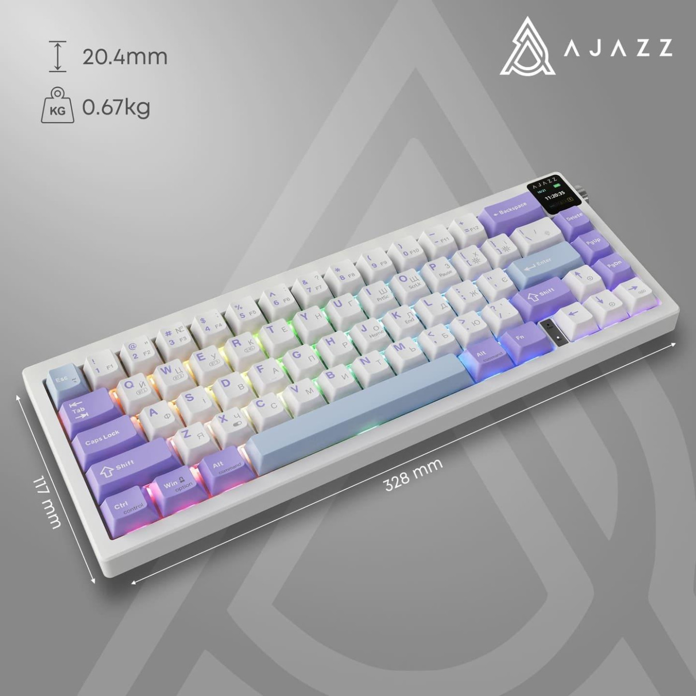 Клавіатура Ajazz AK650 Flying Fish Switch Purple (AK650-FF-PWB)
