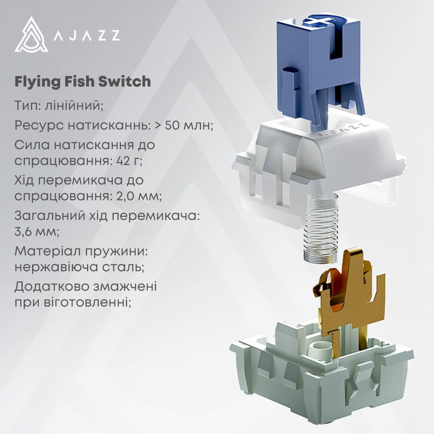 Клавіатура Ajazz AK650 Flying Fish Switch Purple (AK650-FF-PWB)