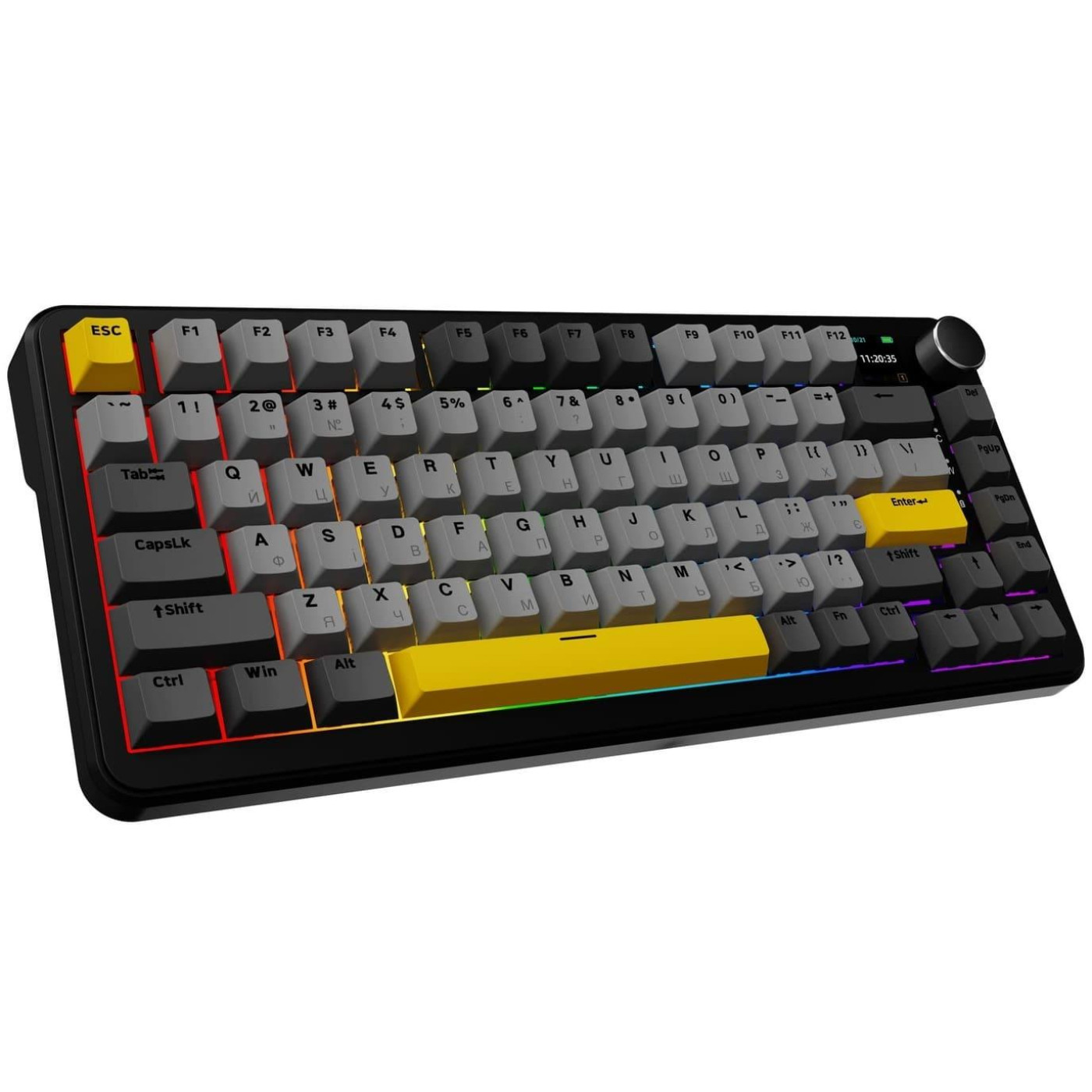 Клавіатура Ajazz AK820 MAX Magnetic Switches Black (AK820MAX-M-BGY) U2