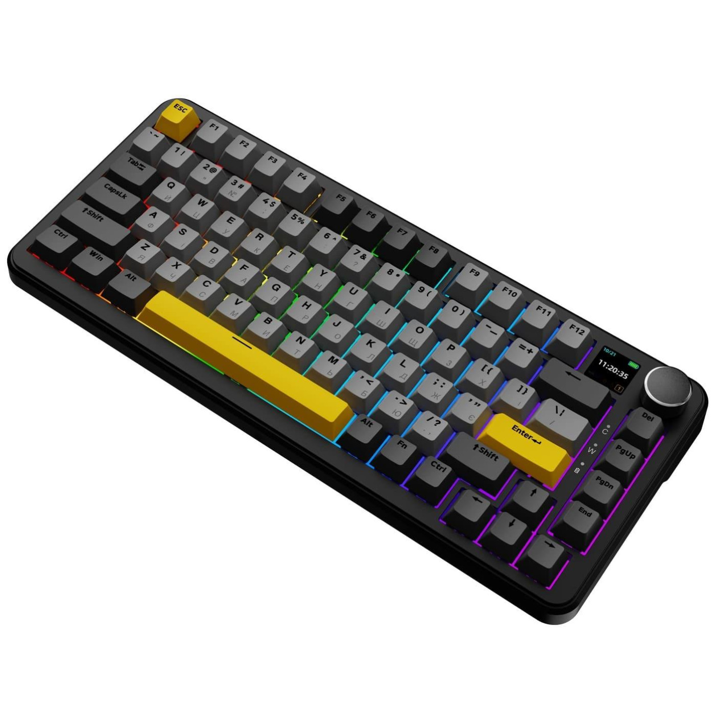 Клавіатура Ajazz AK820 MAX Magnetic Switches Black (AK820MAX-M-BGY) U2