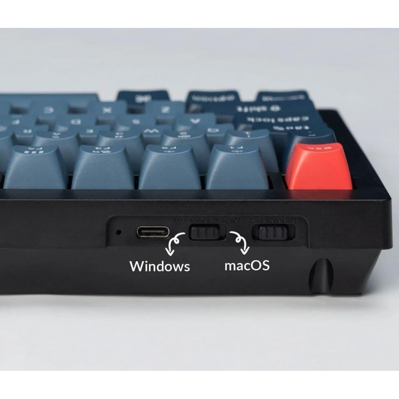 Клавіатура Keychron V1 Max 81 Key Gateron Jupiter Red Hot-Swap RGB Knob Carbon Black (V1MD1_KEYCHRON)