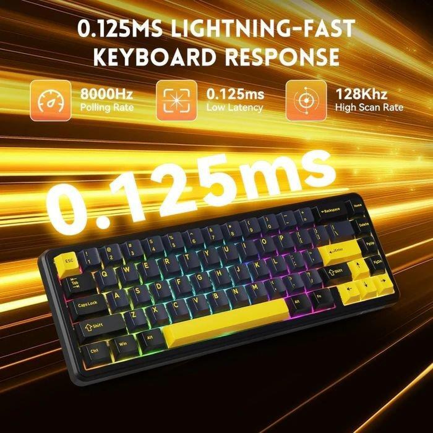 Клавіатура Attack Shark X65 RGB HE Magnetic Switch (AS-6972792470535-SB-UA) Starry Black (G-000004488)