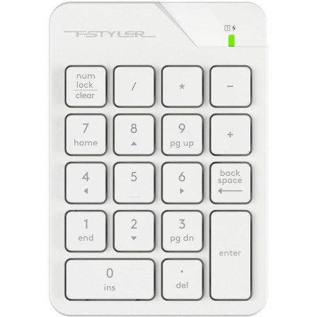 Клавіатура A4Tech Fstyler FGK21C Wireless White (Numpad) (FGK21C (White))