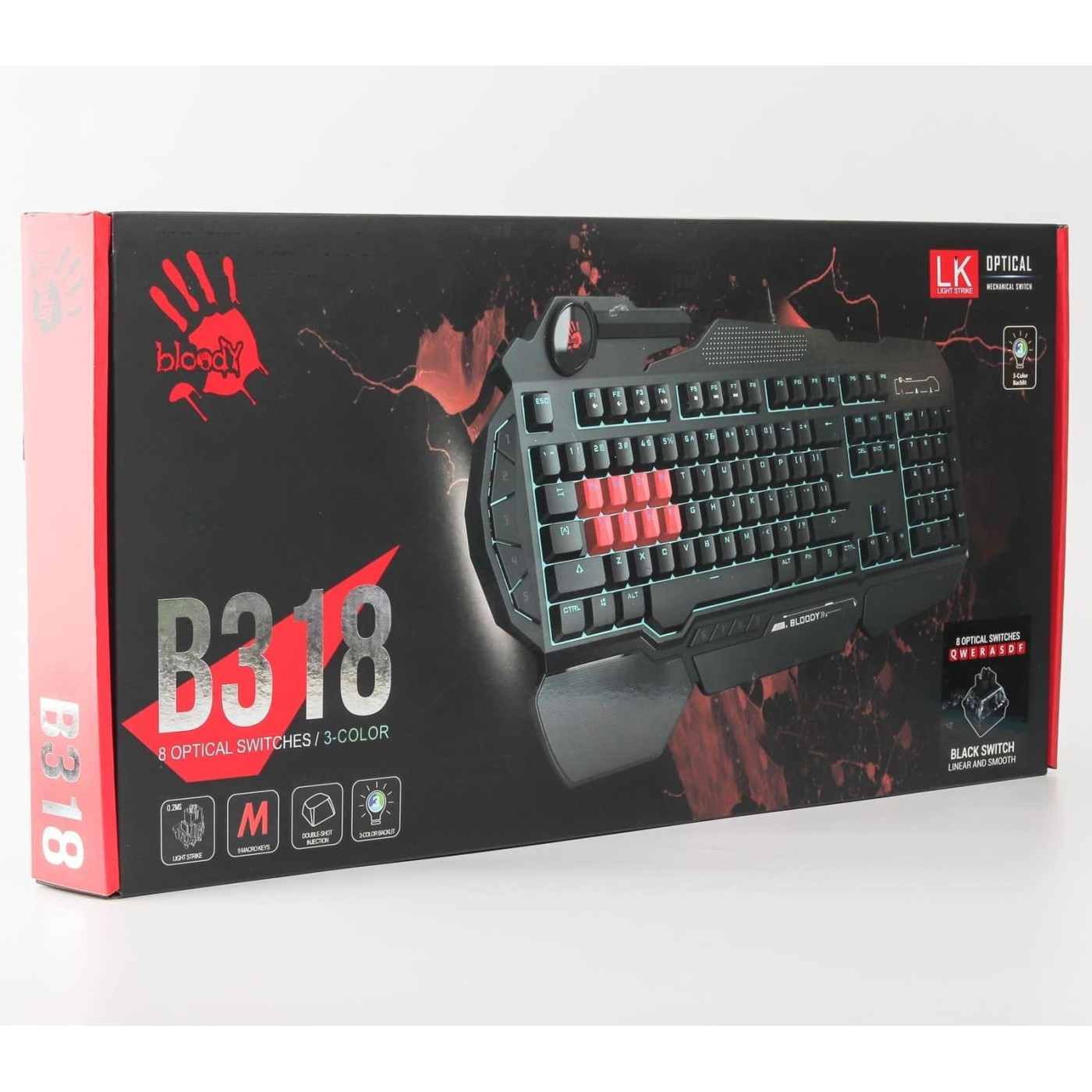 Клавіатура Bloody A4Tech B318 LK USB Black (B318 (Black) LK Black)