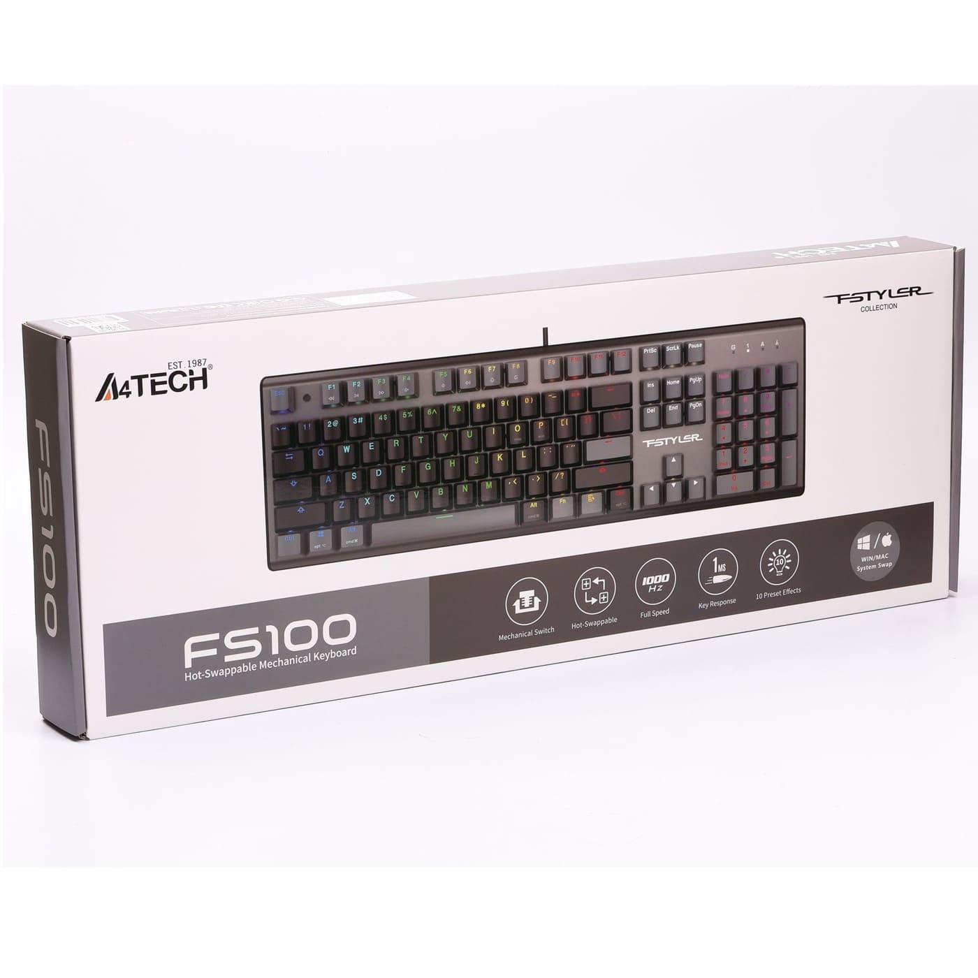 Клавіатура A4Tech Fstyler FS100 USB Stone Black (FS100 (Stone Black))