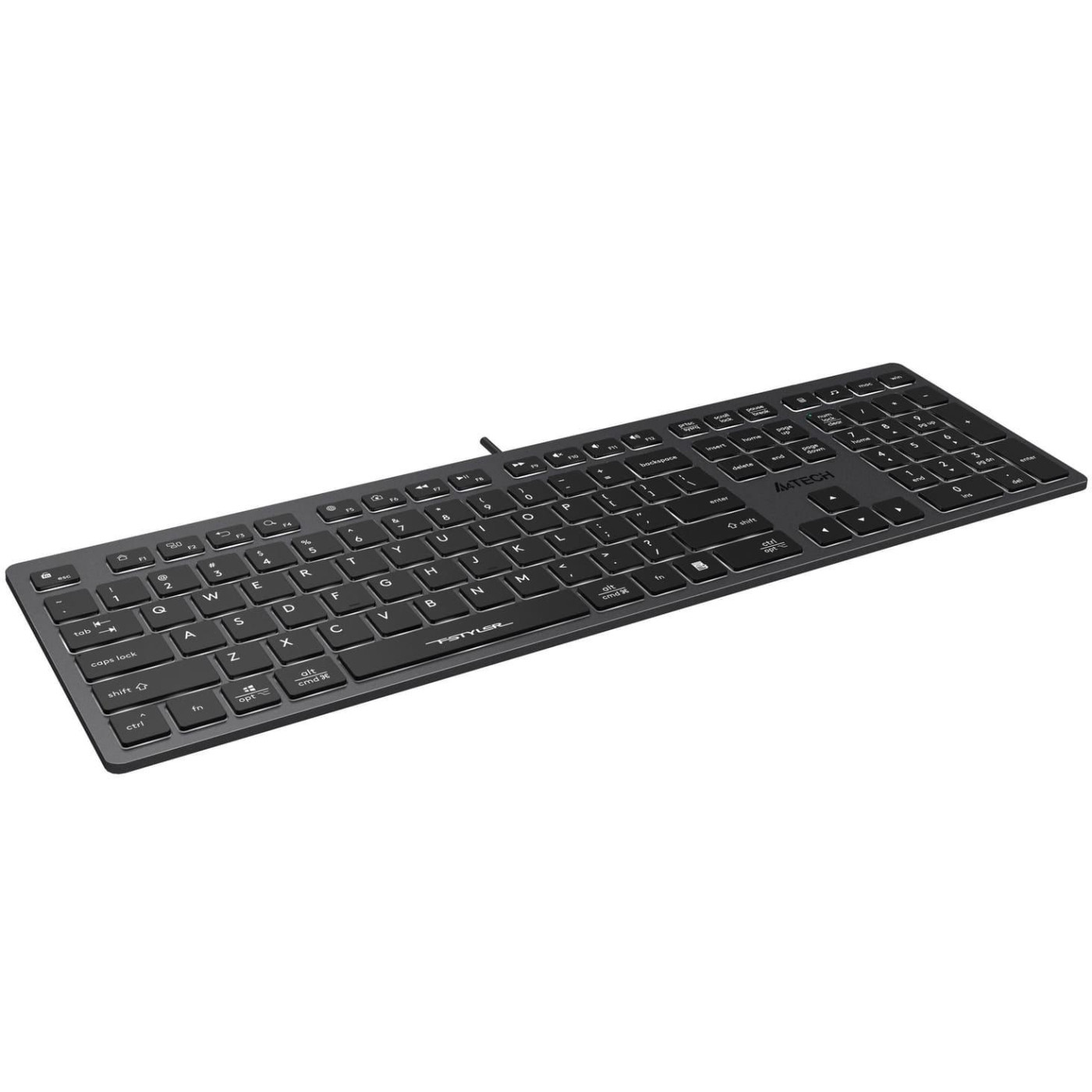 Клавиатура A4Tech Fstyler FX60H White Backlit USB Grey (FX60H USB (Grey) White backlit)