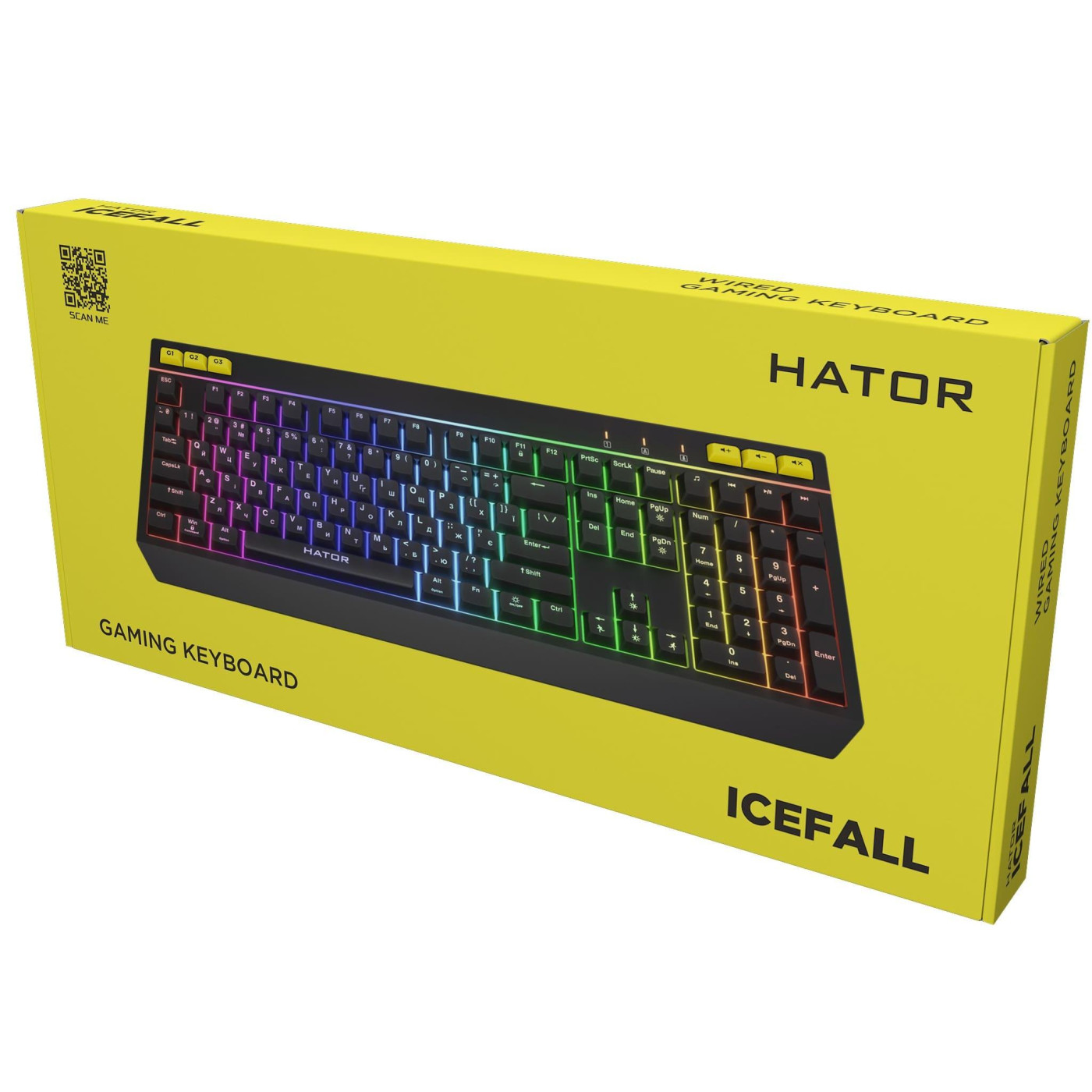 Клавіатура HATOR Icefall Black (HTK402UA) U1