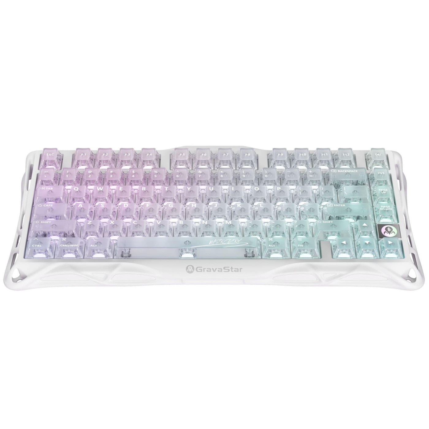 Клавіатура GravaStar Mercury K1 Lite 80keys BSUN Grey BT/WL/USB RGB Crystal Aurora (GSK1LITE_XTAL_AUROA)