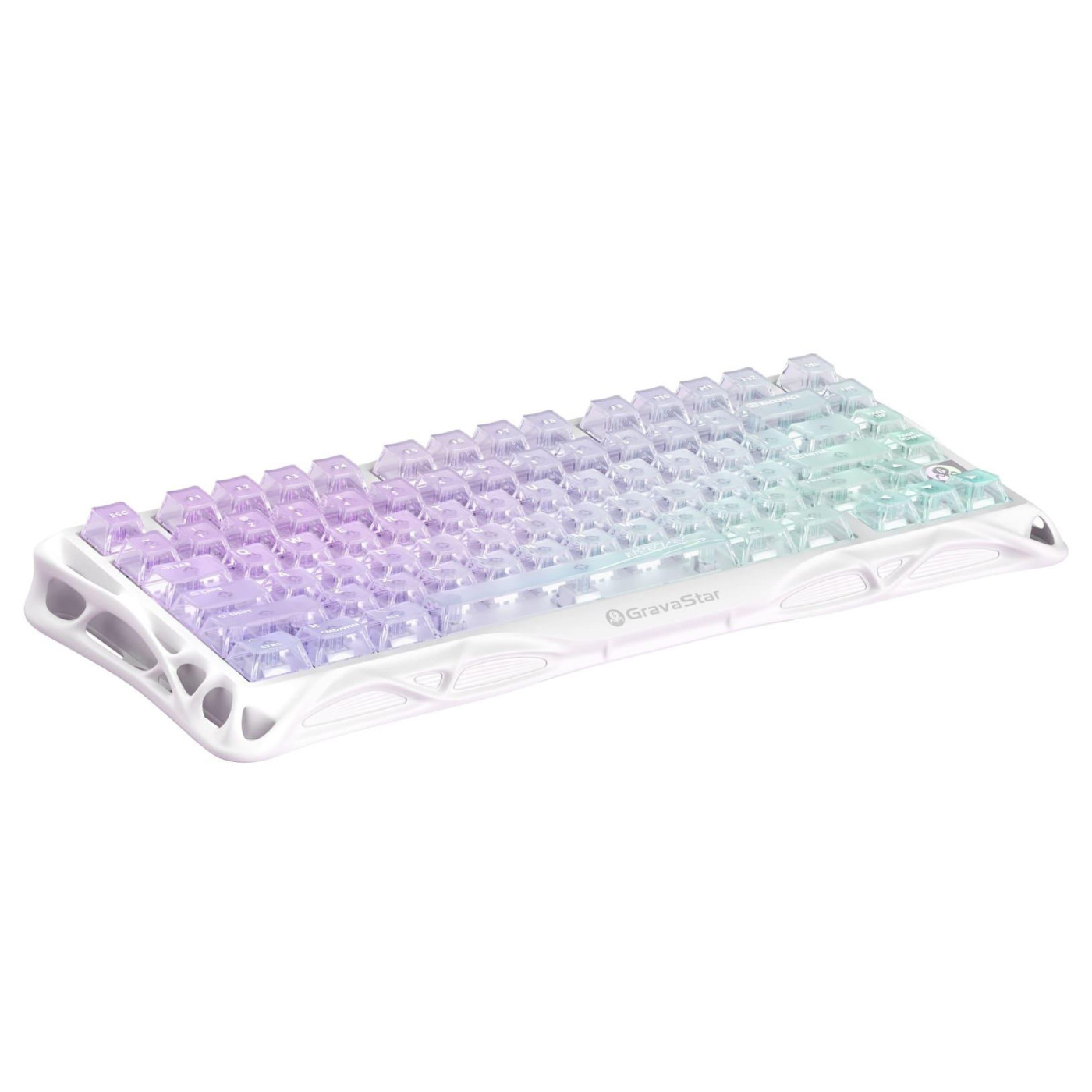 Клавіатура GravaStar Mercury K1 Lite 80keys BSUN Grey BT/WL/USB RGB Crystal Aurora (GSK1LITE_XTAL_AUROA)