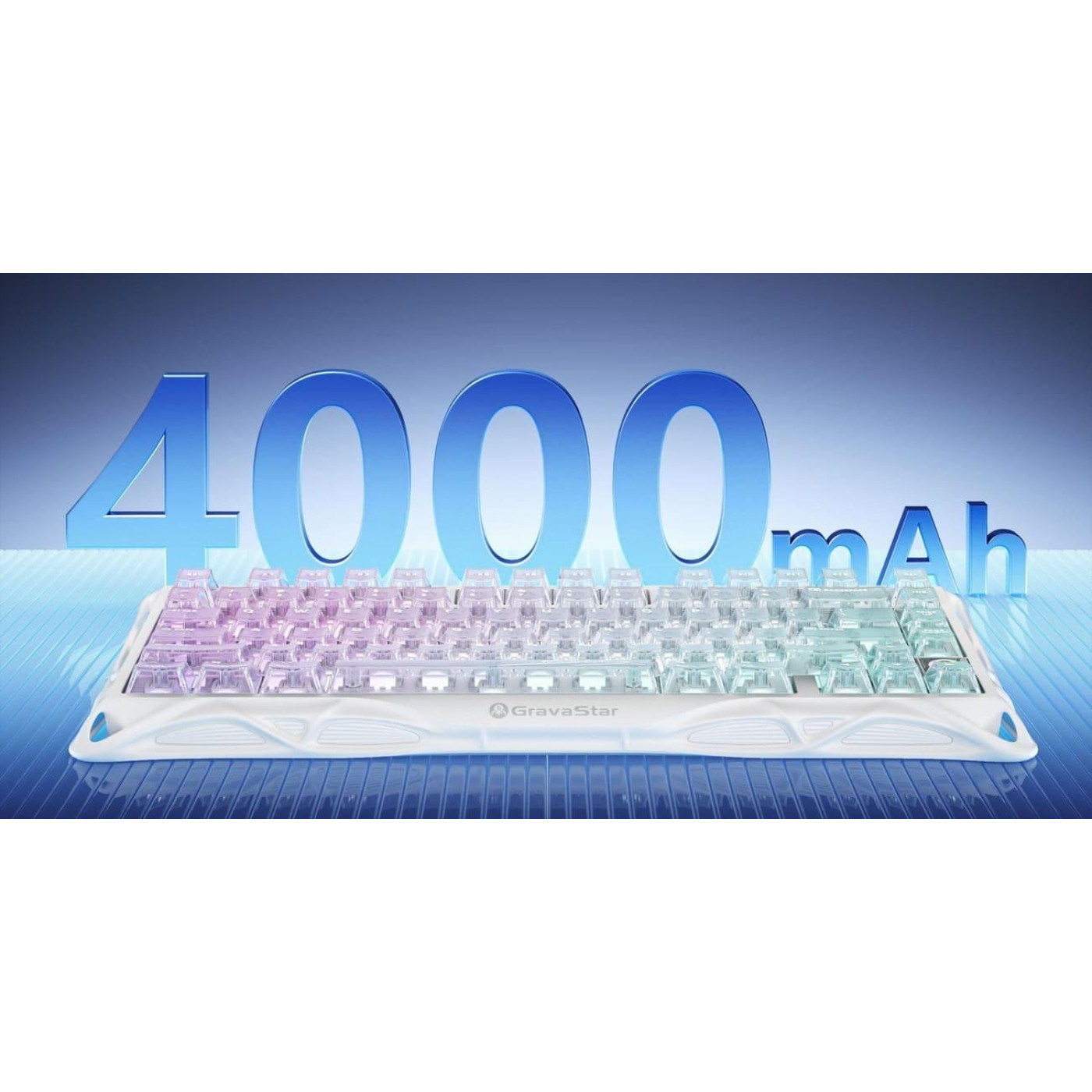 Клавіатура GravaStar Mercury K1 Lite 80keys BSUN Grey BT/WL/USB RGB Crystal Aurora (GSK1LITE_XTAL_AUROA)