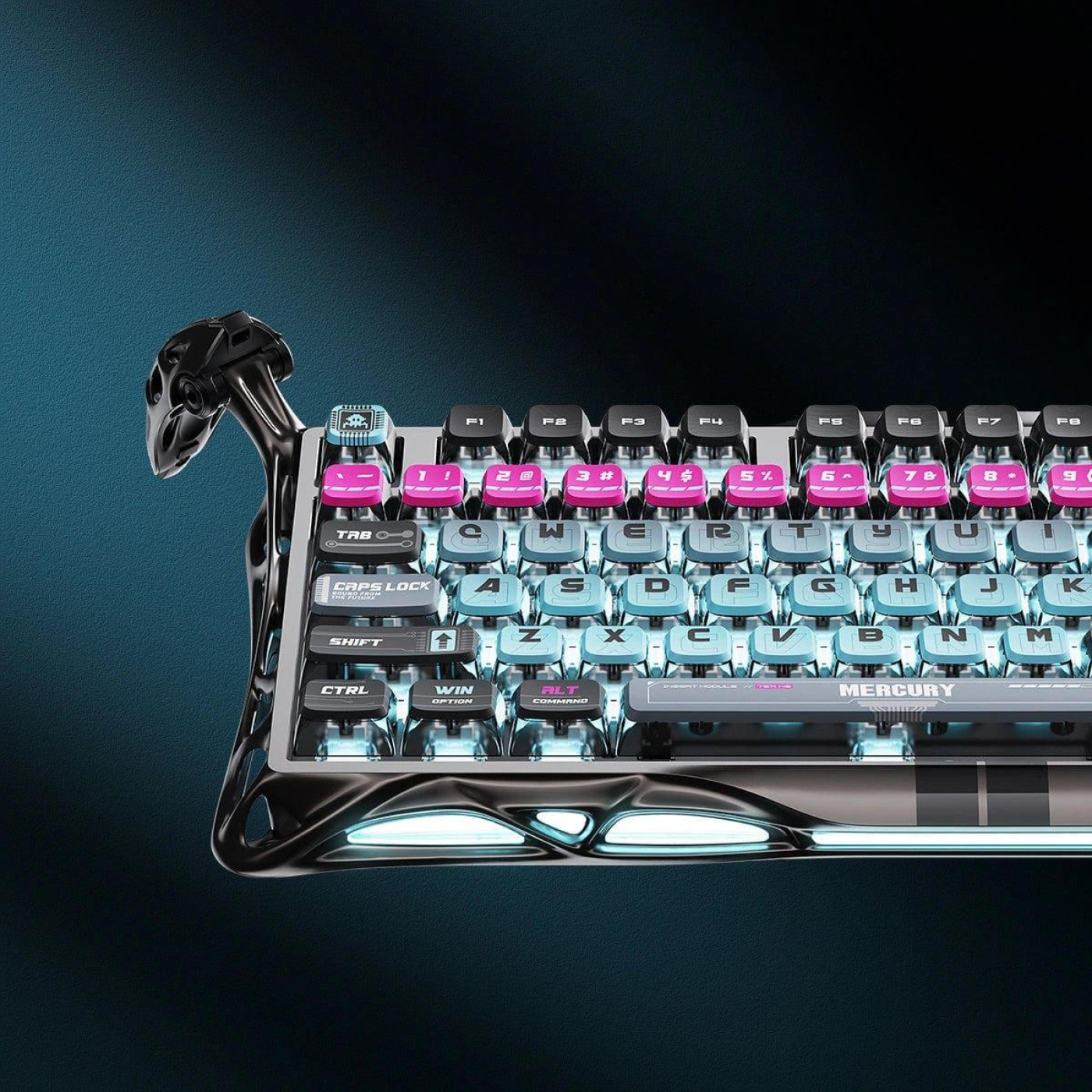 Клавиатура GravaStar Mercury V75 Pro 80keys Magnetic Jade Gaming 8K USB-A RGB Cyberpunk (GSV75PRO_U_RM_EGRY)