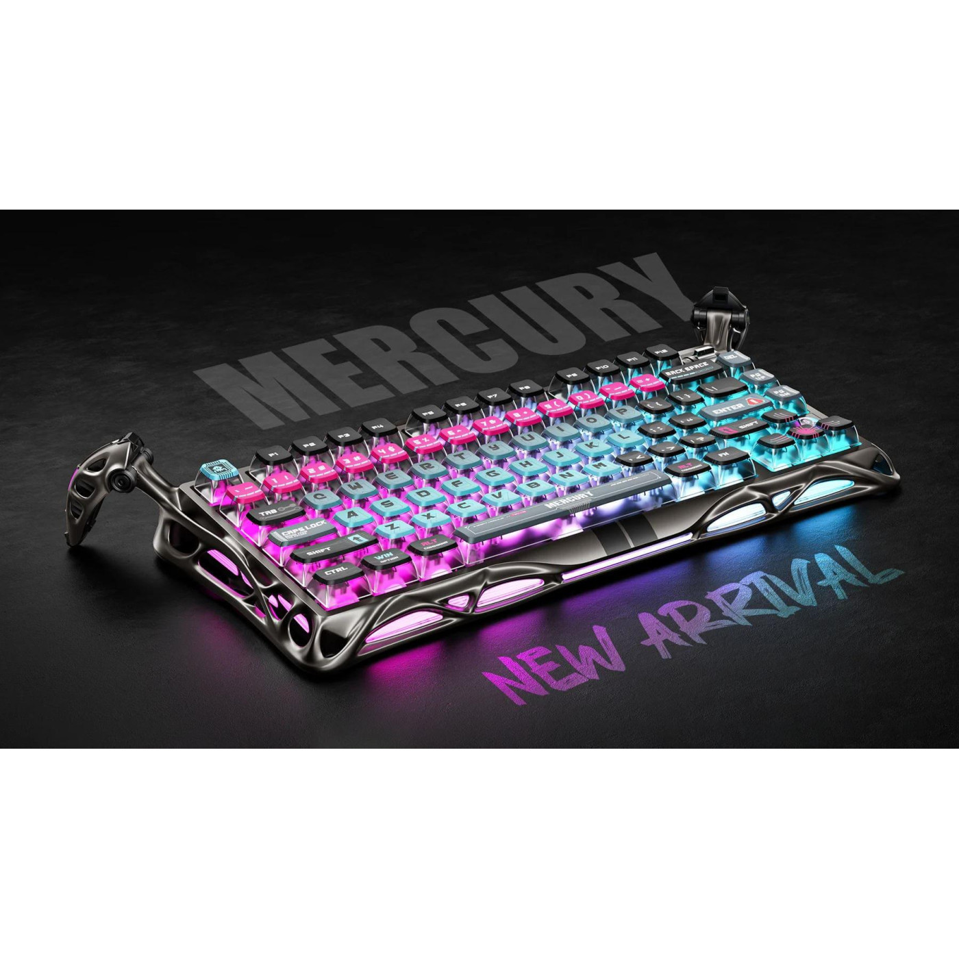 Клавиатура GravaStar Mercury V75 Pro 80keys Magnetic Jade Gaming 8K USB-A RGB Cyberpunk (GSV75PRO_U_RM_EGRY)