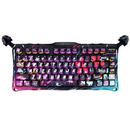 Клавіатура GravaStar Mercury V75 Pro 80keys Magnetic Jade Gaming 8K USB-A RGB Neon Graffiti (GSV75PRO_U_CG_BLK)