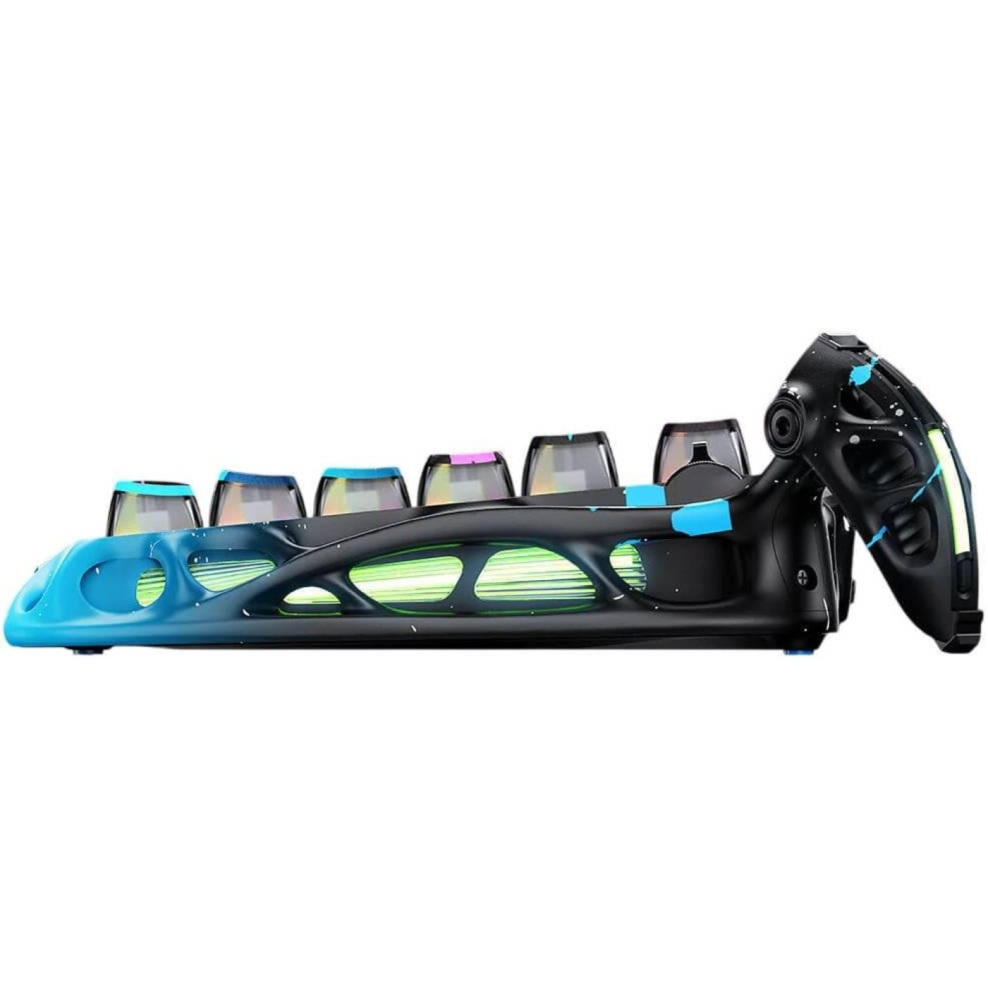 Клавиатура GravaStar Mercury V75 Pro 80keys Magnetic Jade Gaming 8K USB-A RGB Neon Graffiti (GSV75PRO_U_CG_BLK)
