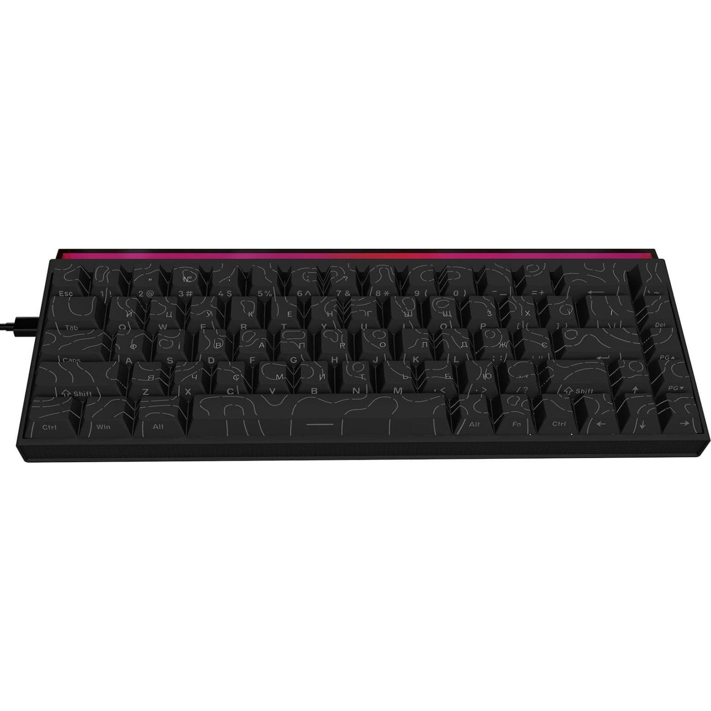 Клавіатура Ajazz NK68 Red switches Side Contour Black (NK68-R-S-B)