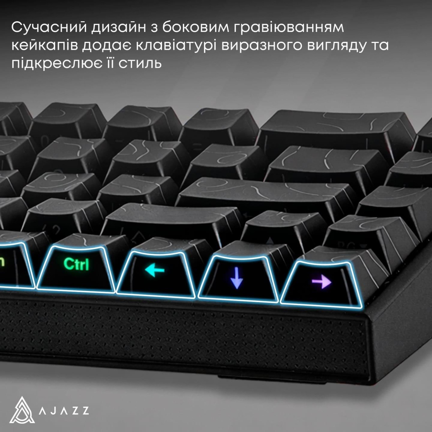 Клавіатура Ajazz NK68 Red switches Side Contour Black (NK68-R-S-B)