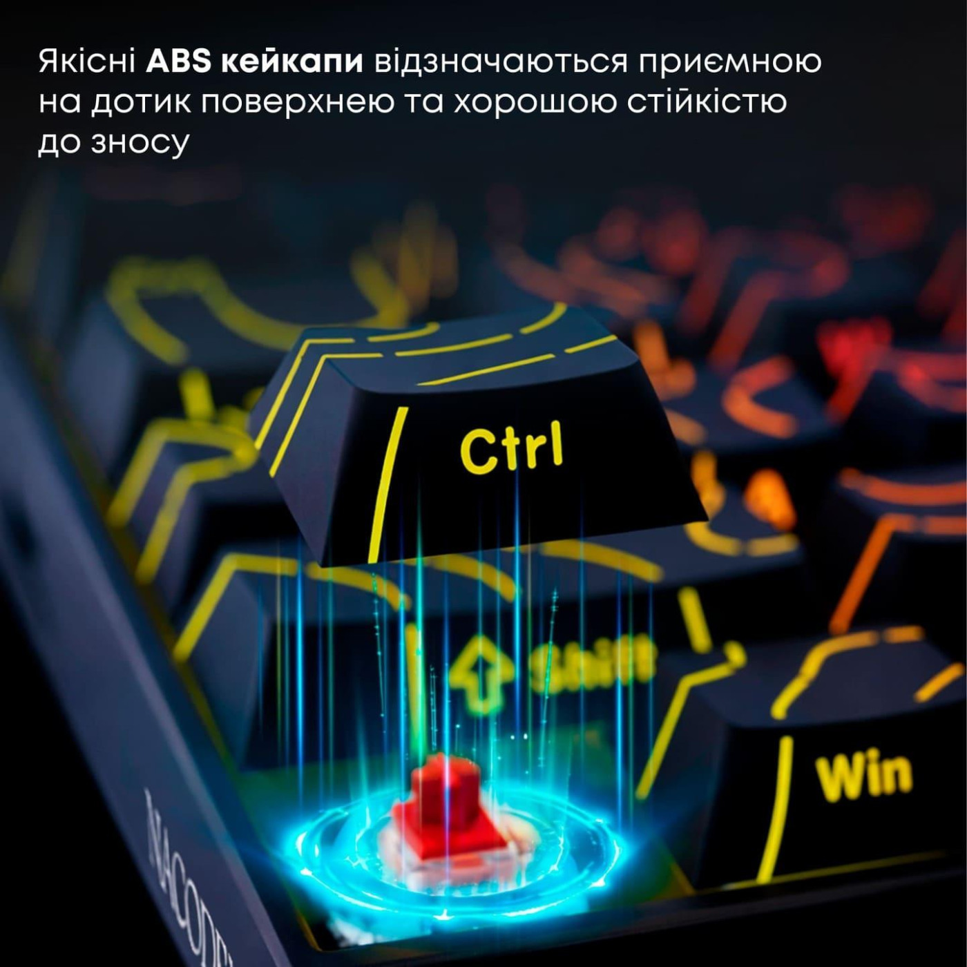 Клавіатура Ajazz NK68 Red switches Side Contour Black (NK68-R-S-B)