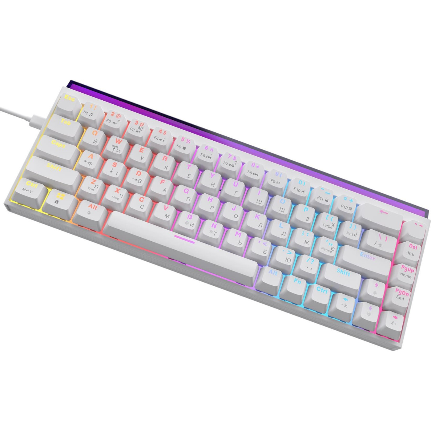 Клавиатура Ajazz NK68 Red switches White (NK68-R-W)