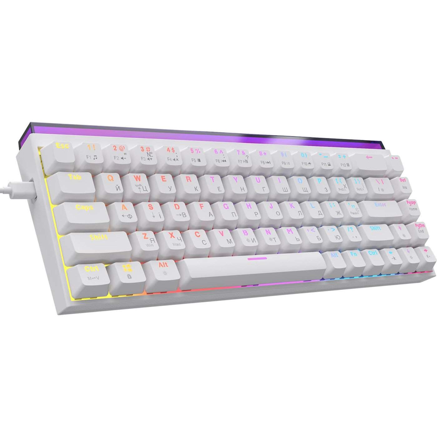 Клавиатура Ajazz NK68 Red switches White (NK68-R-W)