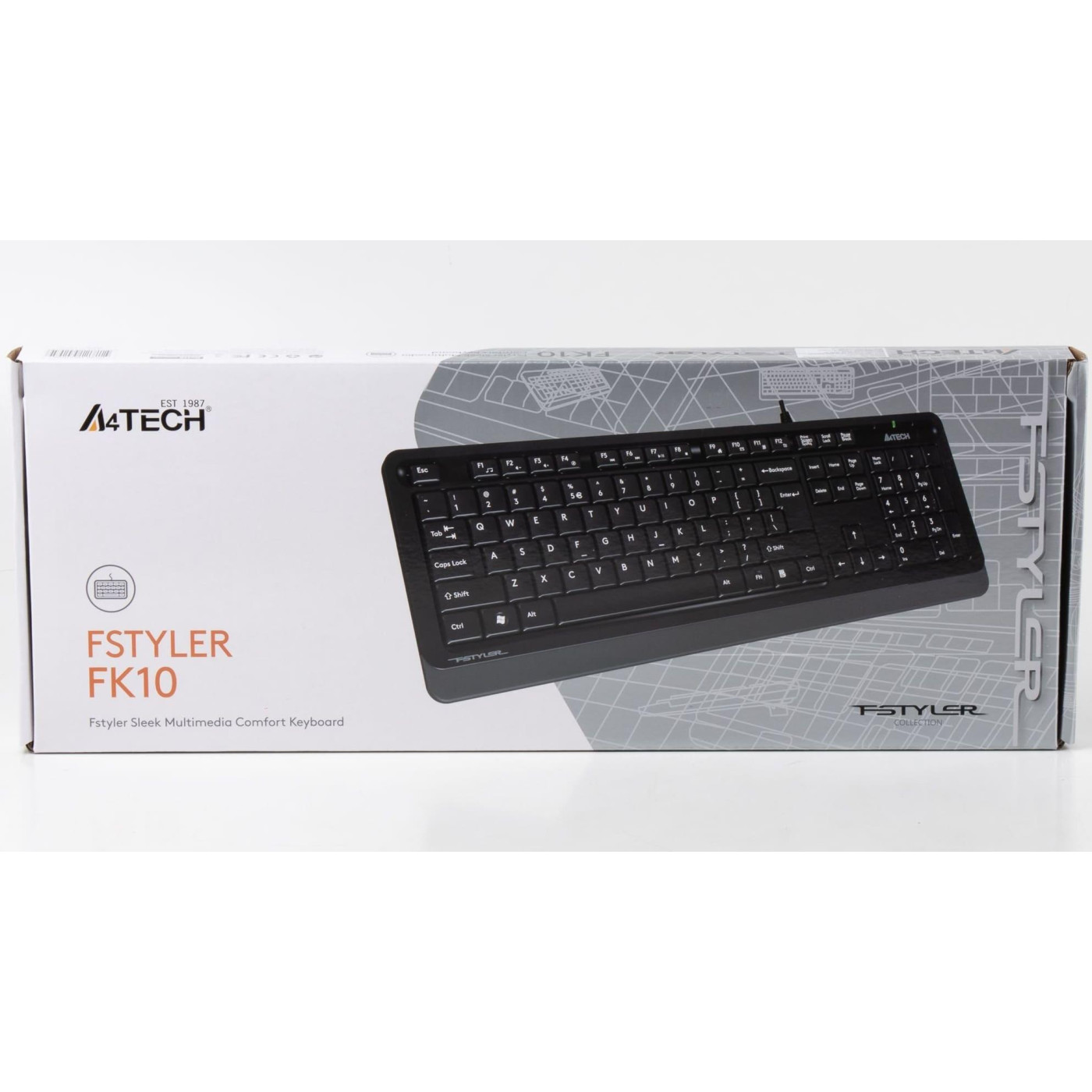 Клавіатура A4Tech Fstyler FK10 USB Black/Grey (FK10 (Grey))