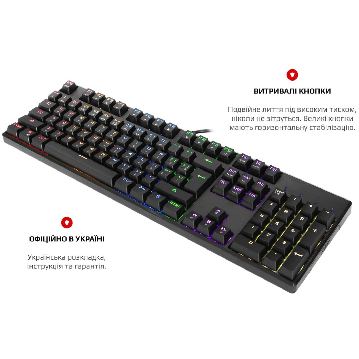 Клавиатура Motospeed CK107 Outemu Red RGB Black (mtk96mr)