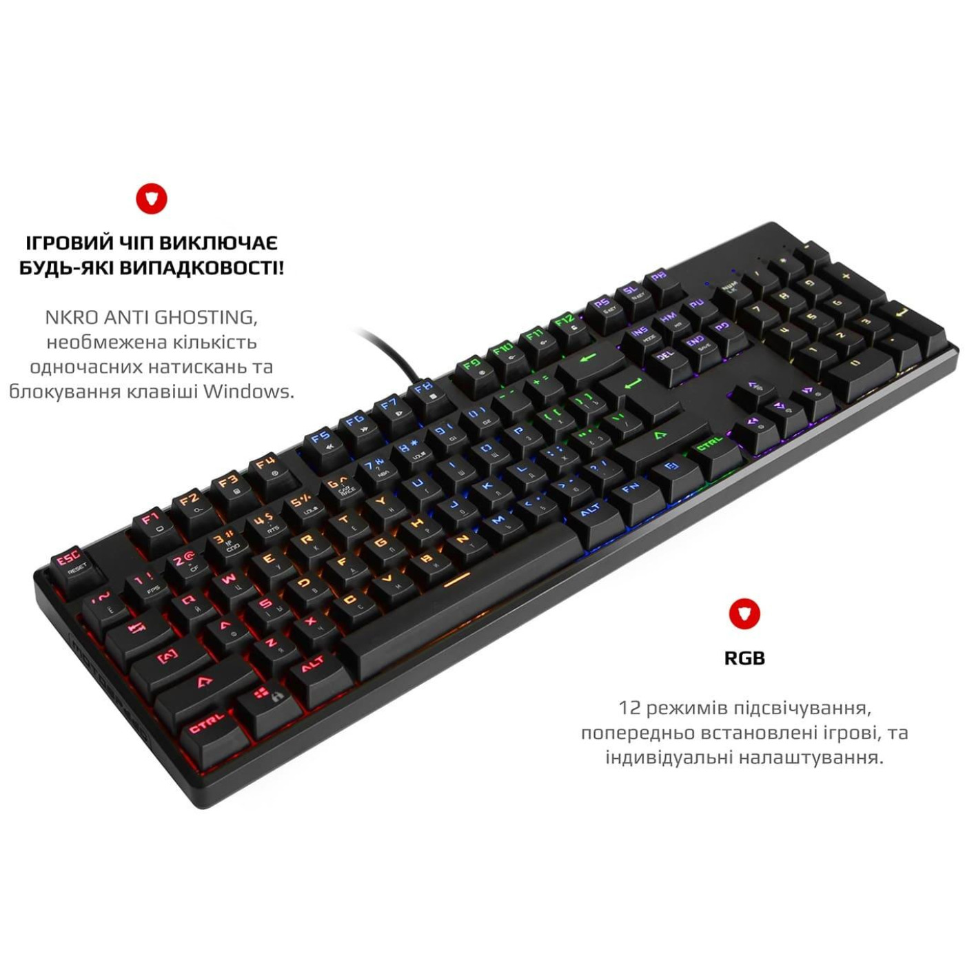 Клавиатура Motospeed CK107 Outemu Red RGB Black (mtk96mr)