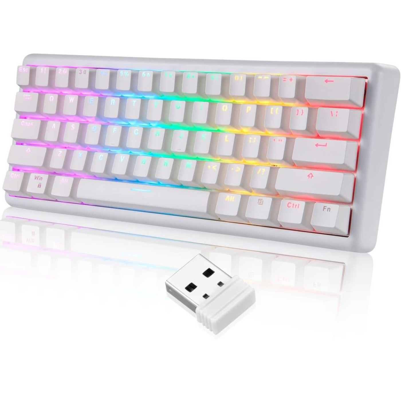 Клавіатура Motospeed SK66 Gateron Blue Hot Swap White (mtsk66wmb)