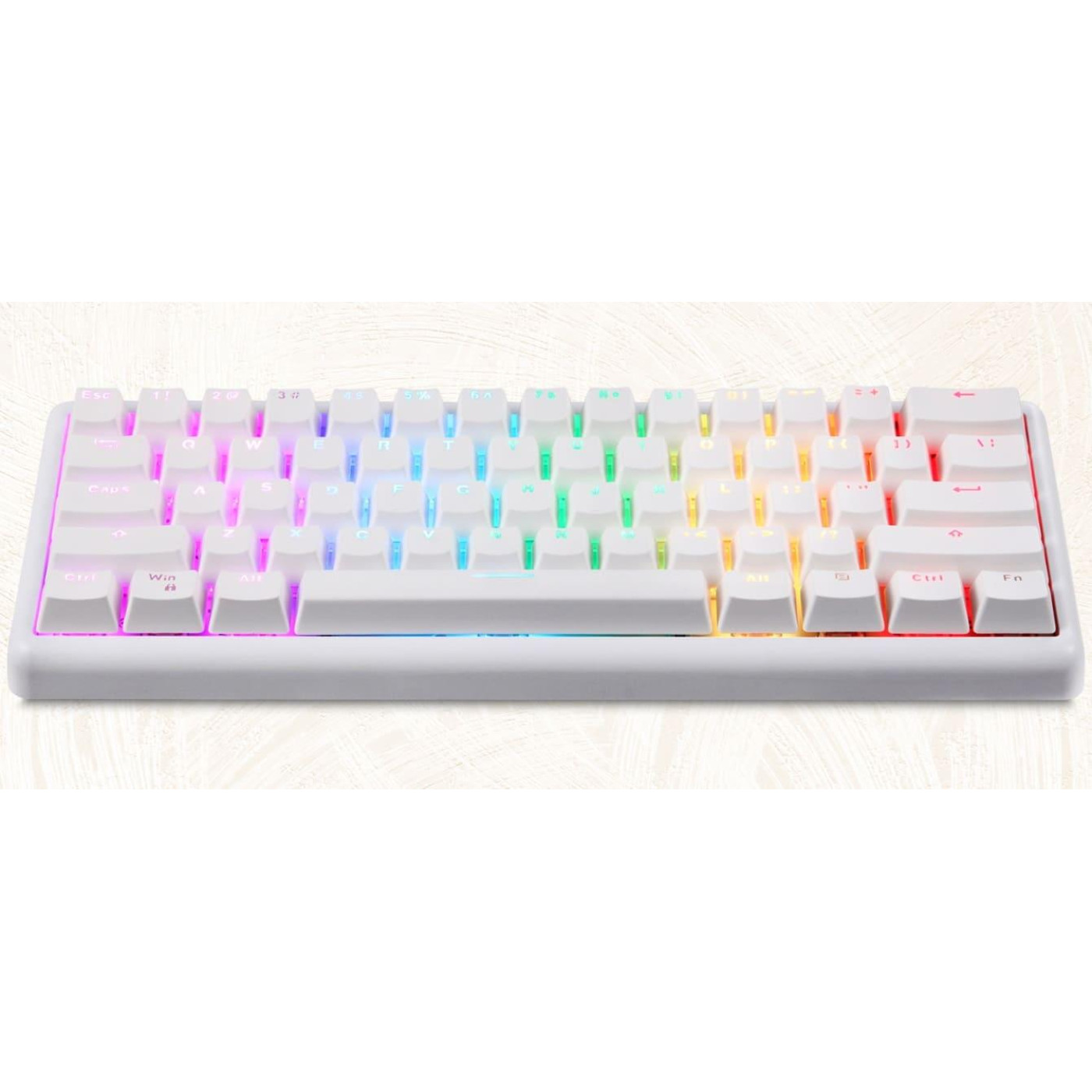 Клавіатура Motospeed SK66 Gateron Red Hot Swap White (mtsk66wmr)