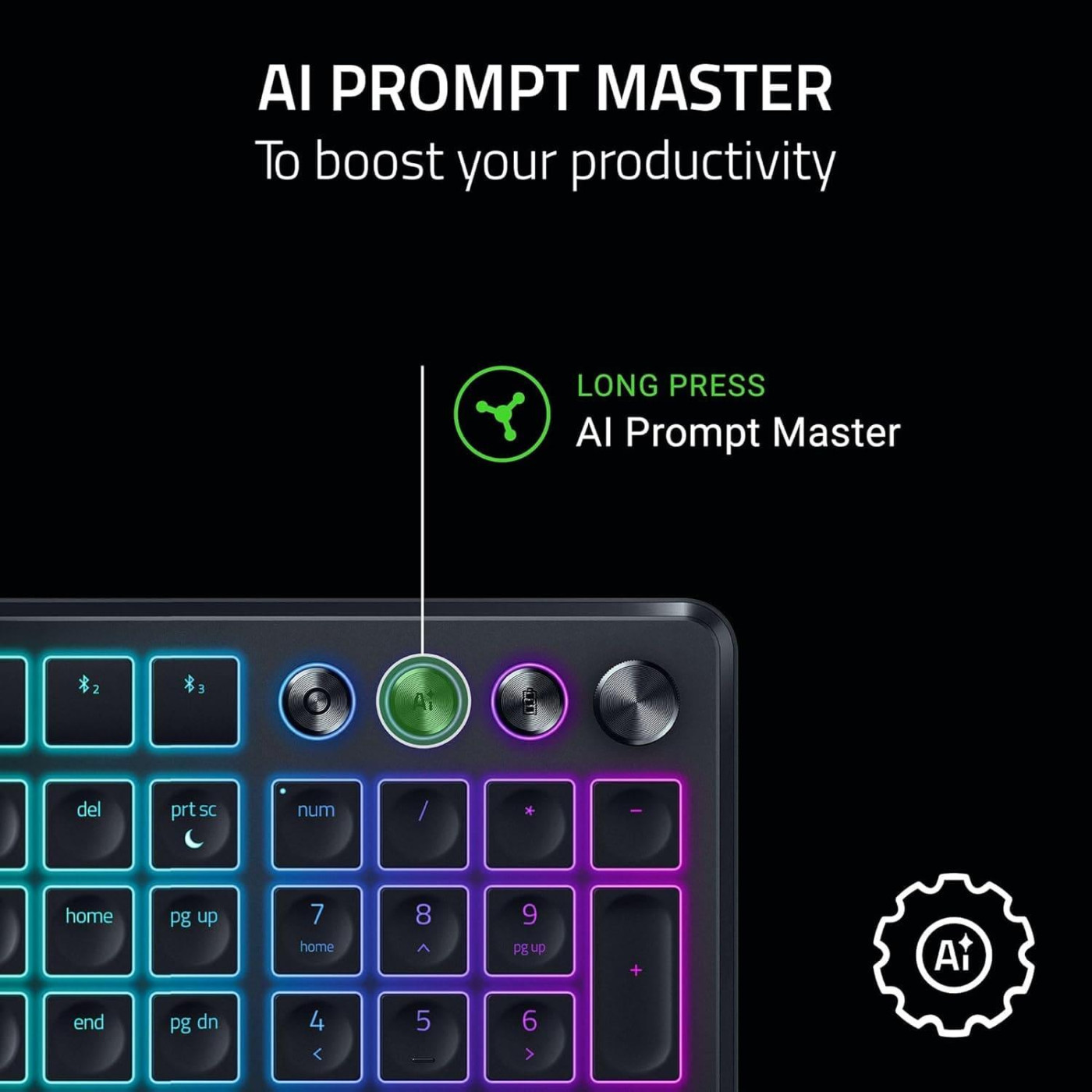 Клавіатура Razer Pro Type Ergo 118key USB-A/WL/BT EN RGB Black (RZ03-05440100-R3M1)