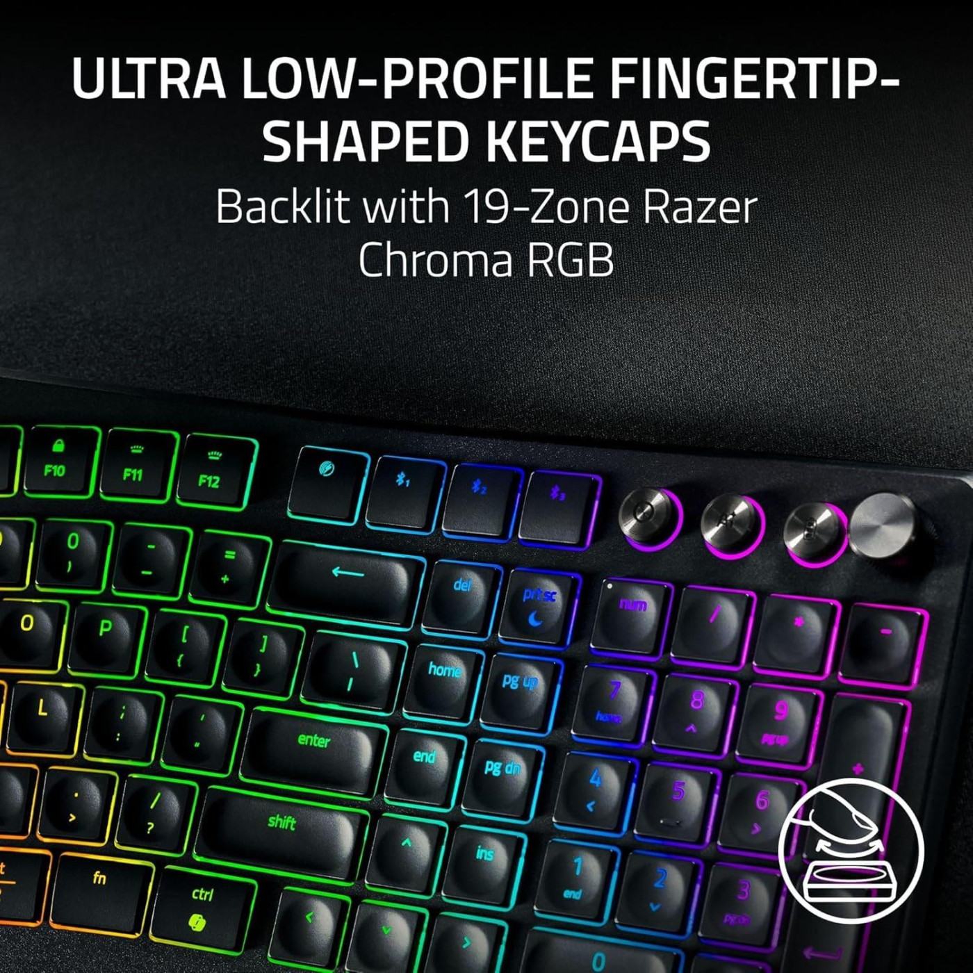 Клавіатура Razer Pro Type Ergo 118key USB-A/WL/BT EN RGB Black (RZ03-05440100-R3M1)