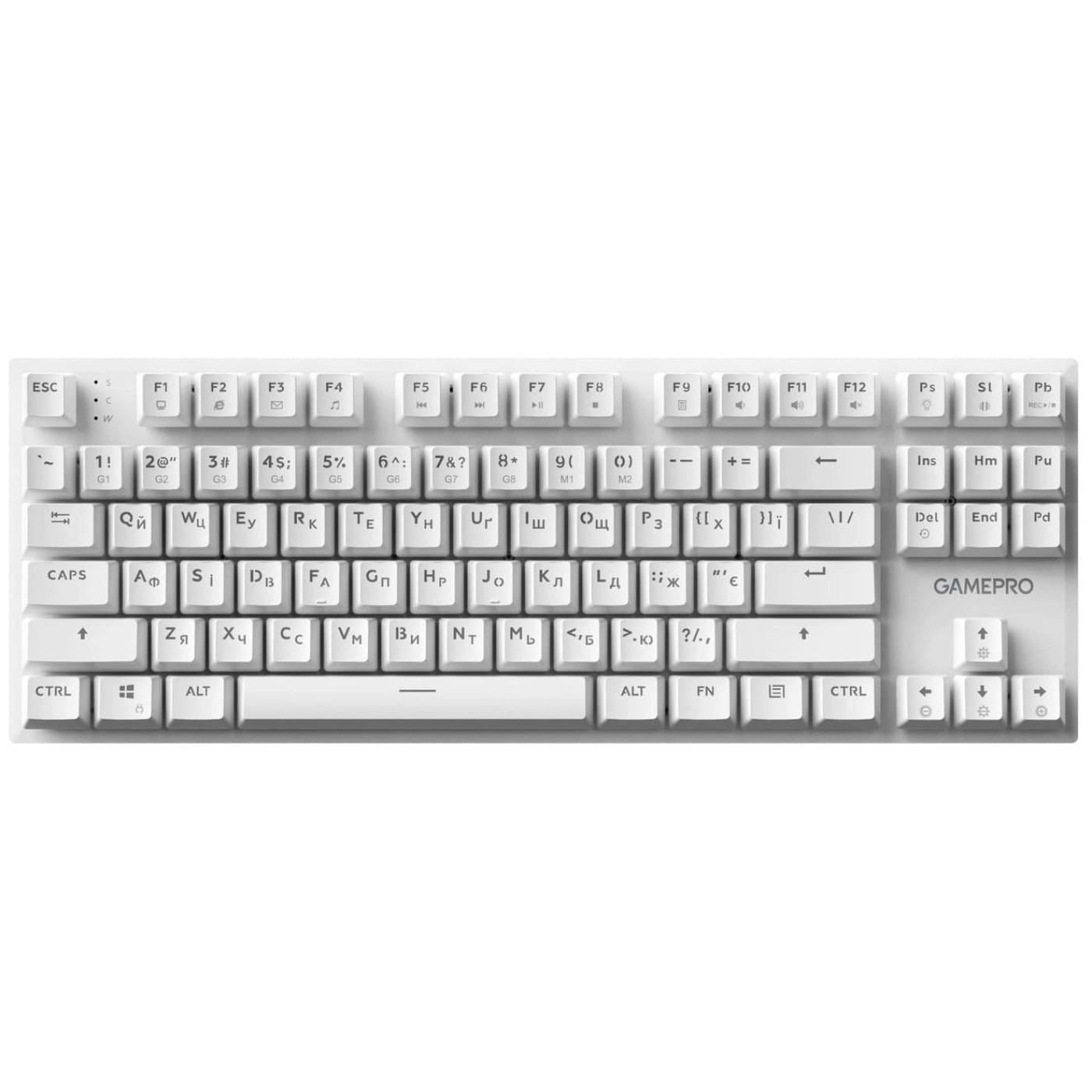 Клавіатура GamePro Genesis Joker 87% Red switches (MK124W)