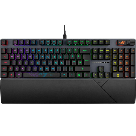 Клавіатура ASUS ROG Strix Scope II RX Red EN/UK USB RGB Black (90MP0350-BKMA00)