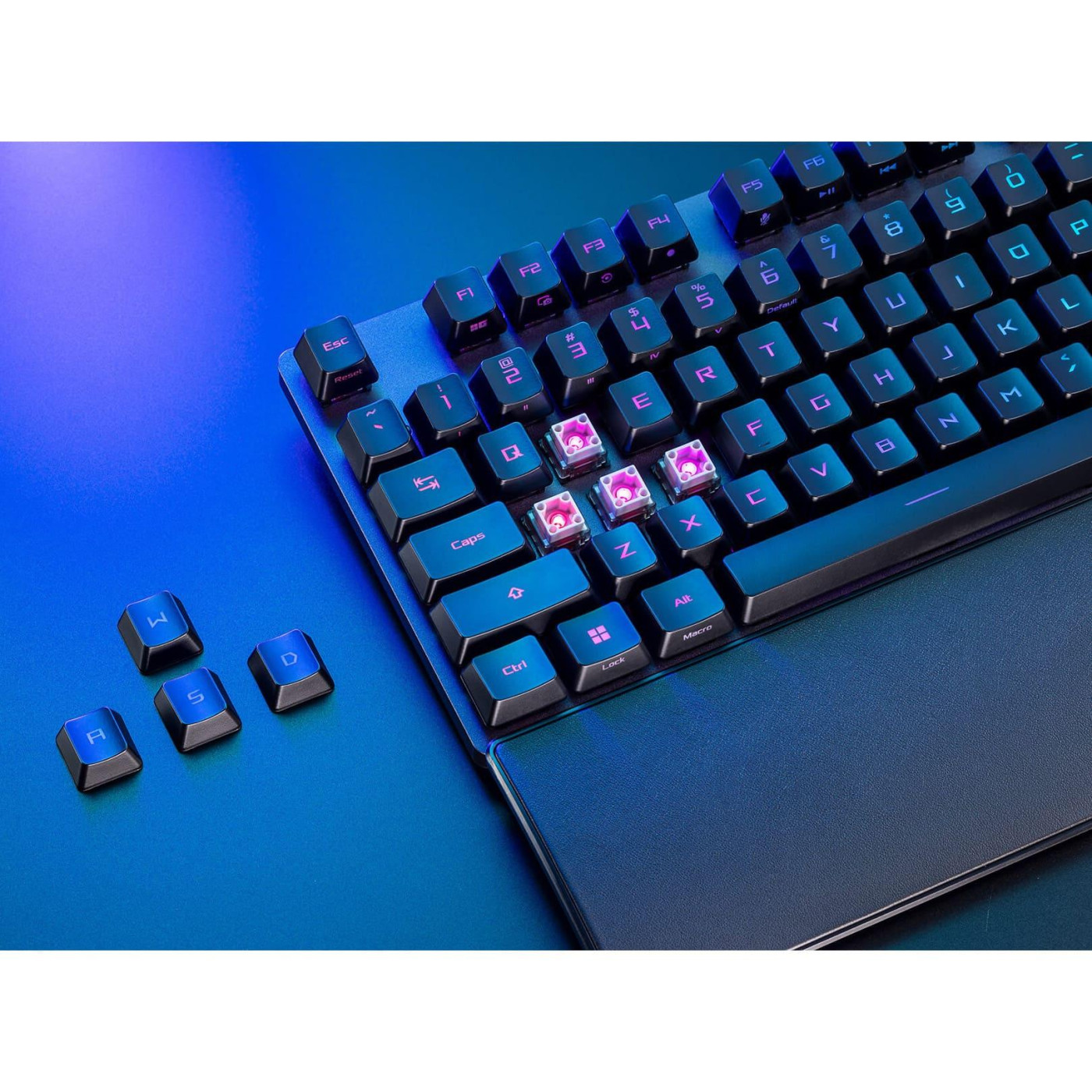 Клавіатура ASUS ROG Strix Scope II RX Red EN/UK USB RGB Black (90MP0350-BKMA00)