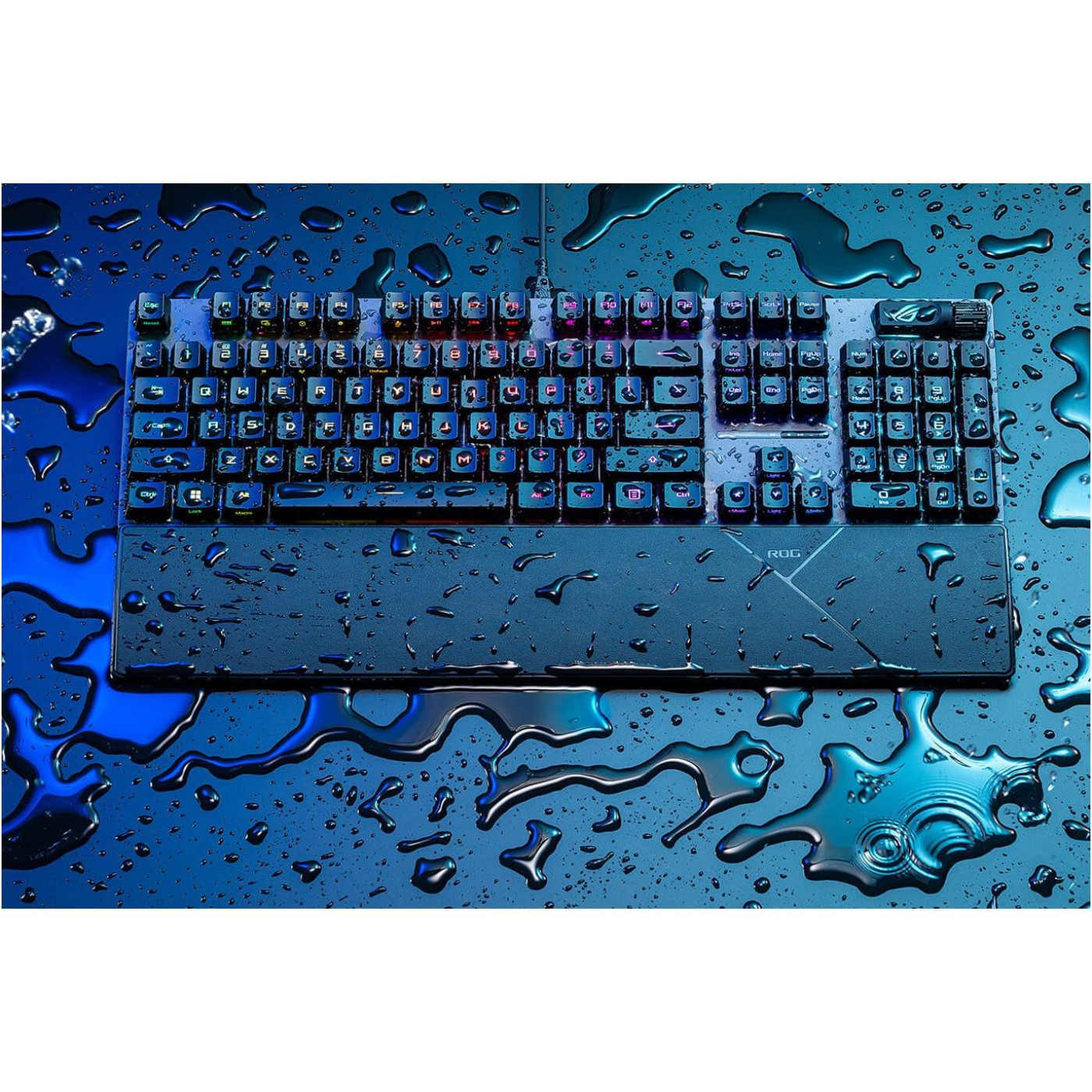 Клавіатура ASUS ROG Strix Scope II RX Red EN/UK USB RGB Black (90MP0350-BKMA00)