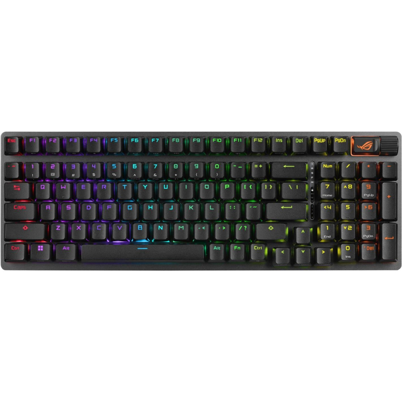 Клавіатура ASUS ROG Strix Scope II 96key NX Snow USB-A/WL/BT EN/UK RGB Black (90MP037A-BKMA00)