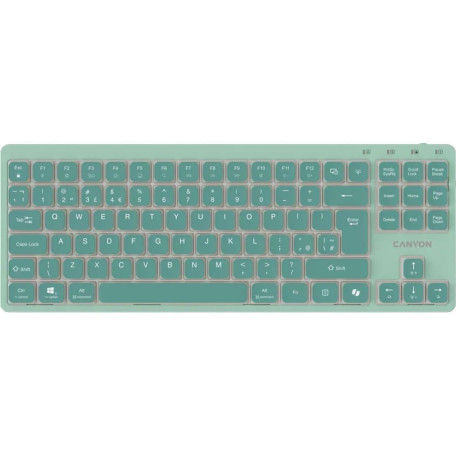 Клавіатура Canyon Keyboard OnType 10 Low Profile EN Wired Green (CNS-HKB10GR)