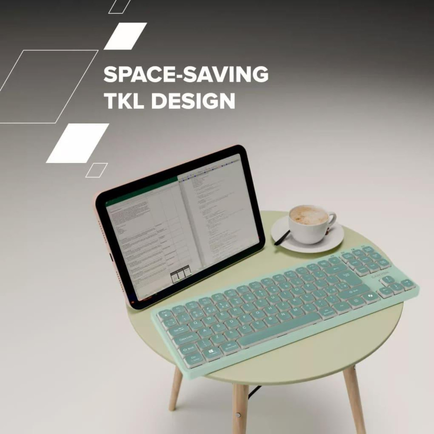 Клавіатура Canyon Keyboard OnType 10 Low Profile EN Wired Green (CNS-HKB10GR)