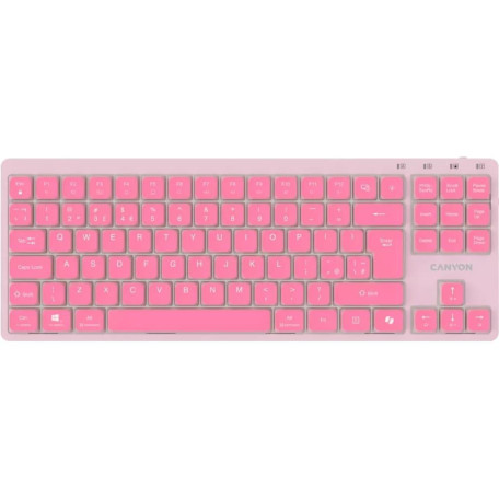 Клавіатура Canyon Keyboard OnType 10 Low Profile EN Wired Pink (CNS-HKB10P)
