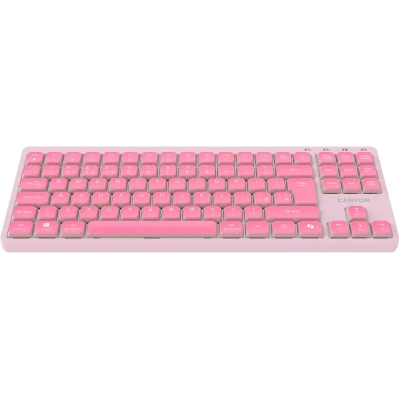 Клавіатура Canyon Keyboard OnType 10 Low Profile EN Wired Pink (CNS-HKB10P)